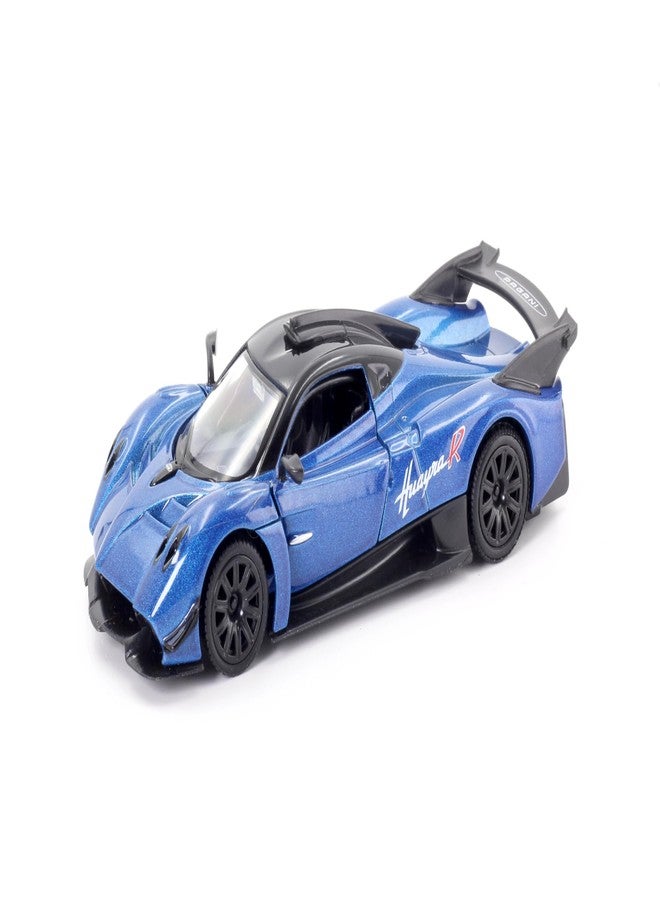 Rmz City 5 Inch Die Cast Pagani Huayra R Toy Car 1:39 Scale Model | Licensed Collectible Vehicle with Opening Doors & Pullback Action | International Series for Kids & Car Lovers | Blue - Image 2